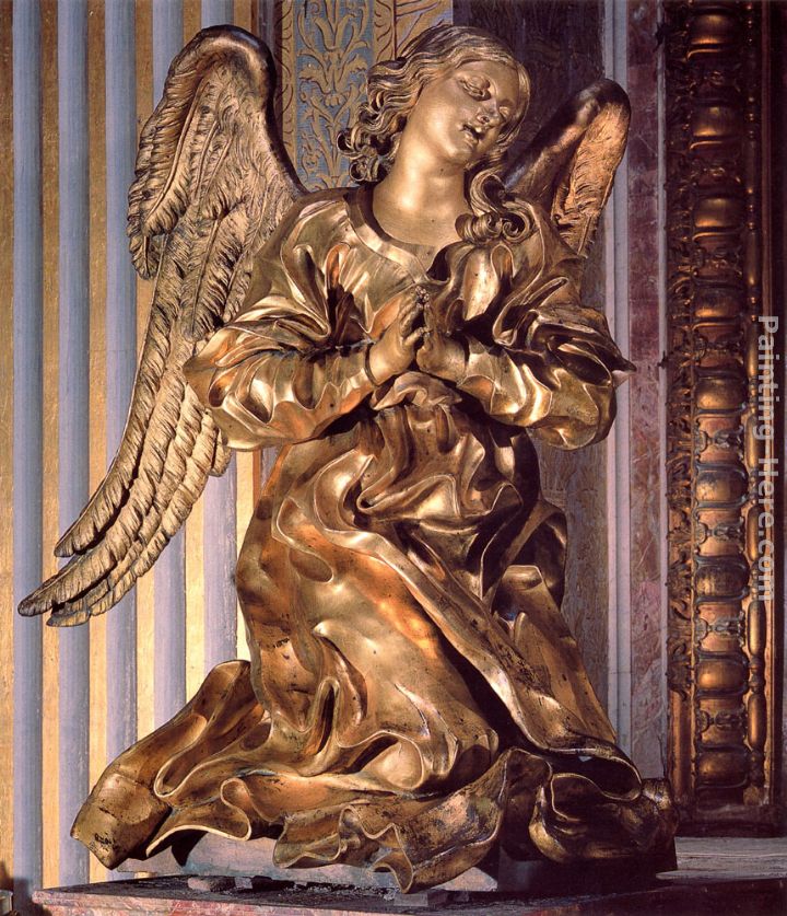 Altar of the Cappella del Sacramento [detail] painting - Gian Lorenzo Bernini Altar of the Cappella del Sacramento [detail] art painting